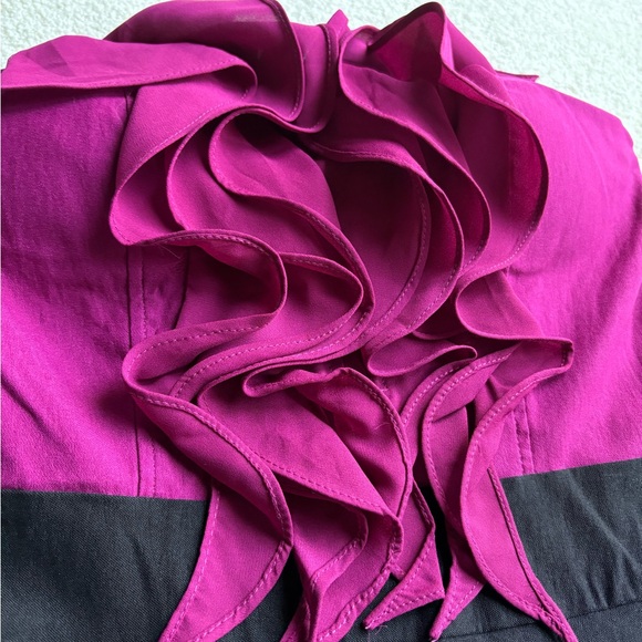 Body Central Pink Ruffled Strapless Sheath Dress - Picture 3 of 6